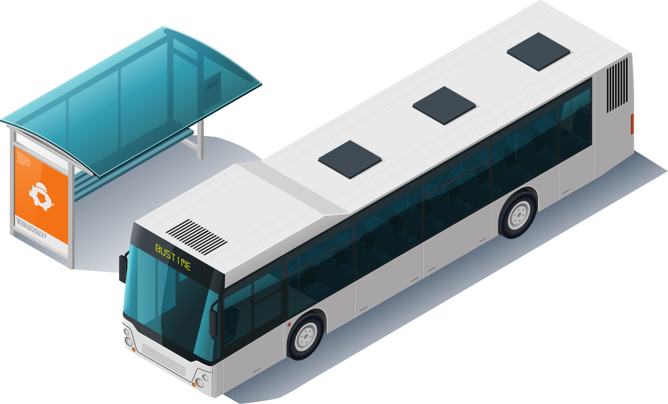 аялдама жанындағы автобус